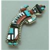 Image 1 : Zuni Multi-Stone Rainbow Kachina Pendant & Pin - Herbert Cellicion
