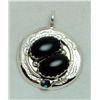 Image 1 : Zuni Onyx Large Circle Snake Pendant - Effie Calavaza