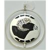 Image 2 : Zuni Multi-Stone Spinner Wildcat and Ram Pendant - Dale Edaakie