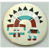Image 1 : Zuni Multi-Stone Rainbow Kachina Pendant & Pin - Fred & Lolita Natachu