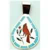 Image 1 : Zuni Multi-Stone Cardinal Pendant - Dennis & Nancy Edaakie