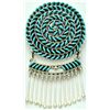 Image 1 : Zuni Turquoise Needlepoint Pendant & Pin - Octavius & Irma Seowtewa