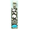 Image 1 : Navajo Turquoise Sterling Silver Pendant - Alex Sanchez