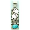 Image 1 : Navajo Turquoise Sterling Silver Pendant - Alex Sanchez