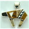 Image 1 : Navajo Multi-Stone Bear Pendant - Calvin Begay