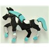 Image 1 : Zuni Multi-Stone Horse Pendant & Pin - Stephan Lonjose