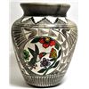 Image 1 : Navajo Etched & Painted Hummingbird Pottery - Everson Whitegoat