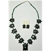 Image 1 : Zuni Black Marble Fetish Necklace & Earrings Set - Dilbert Gasper