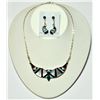 Image 1 : Zuni Multi-Stone Wing Design Necklace & Earrings Set