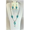 Image 1 : Zuni Turquoise Necklace & Earrings Set - Amy Quandelacy