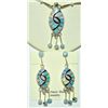 Image 2 : Zuni Opal Necklace & Earrings Set - Amy Quandelacy