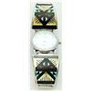 Image 1 : Zuni Multi-Stone Gold Tone Men's Watch - Leander & Lisa Otholi