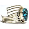Image 2 : Old Pawn Turquoise Sterling Silver Cuff Bracelet - HG