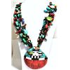Image 1 : Old Pawn Santo Domingo Multi-Stone Shell Necklace