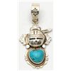 Image 1 : Old Pawn Turquoise Mud Head Pendant