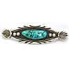 Image 1 : Old Pawn Turquoise Sterling Silver Pin - EH Grey