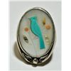 Image 1 : Old Pawn Sterling Silver and Turquoise Bird Women's Ring