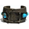 Image 1 : Old Pawn Turquoise Sterling Silver Cuff Bracelet Women's Watch without Face