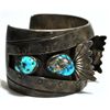 Image 2 : Old Pawn Turquoise Sterling Silver Cuff Bracelet Women's Watch without Face