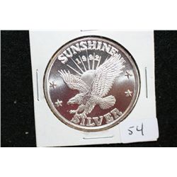 1992 Sunshine Silver Mining, .999 fine 1 oz.