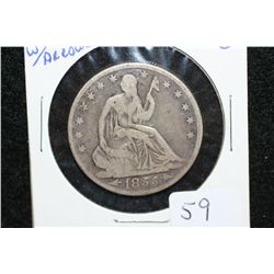 1855-O Seated Liberty half dollar w/arrows