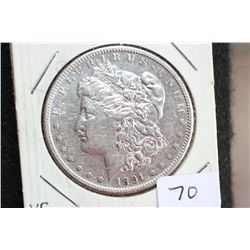 1891-S Silver Morgan $1, VF