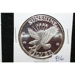1992 Sunshine Silver Mining, .999 fine 1 oz.