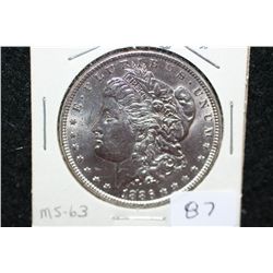 1886 Silver Morgan $1, MS63