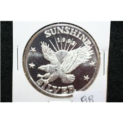 1992 Sunshine Silver Mining, .999 fine 1 oz.