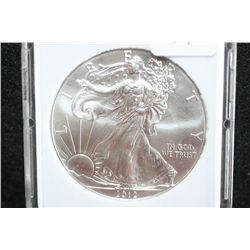 2012 Silver Eagle $1, MCPCG graded MS70