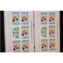 1973 Honeymoon Dec 1973, 35 cent Princess Anne & Capt Mark Phillips Antigua postal stamps, lot of 10