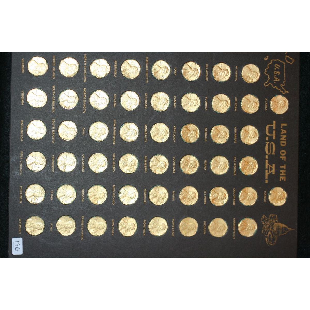 1974 Land of the USA State penny collection, complete