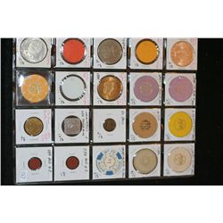 Trade Tokens & Casino Chips, various vendors, lot of 20