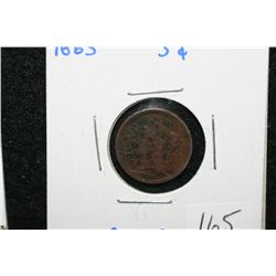 1865 Three Cent Piece, low grade