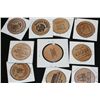 Image 2 : Wooden Nickel, various vendors & dates, lot of 10