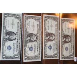 1957 US Silver Certificate $1, Blue Seal, #L49034289A, 1935-D US Silver Certificate $1, Blue Certifi