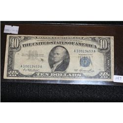 1953 US Silver Certificate $10, Blue Seal, #A10013453A