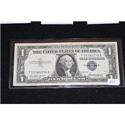 1957 US Silver Certificate $1, Blue Seal, #T58364574A