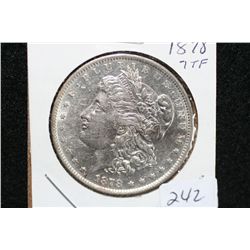 1878 Silver Morgan $1 w/7 tailfeathers