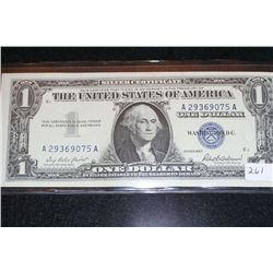 1957 US Silver Certificate $1, Blue Seal, #A29369075A