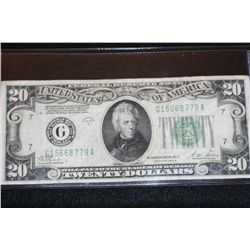 1928-B US Federal Reserve Note $20, Chicago Illinois Reserve, #G15668779A