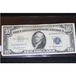 1953-A US Silver Certificate $10, Blue Seal, #A10460367A