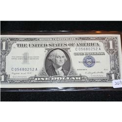 1957-A US Silver Certificate $1, Blue Seal, #C05680252A