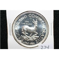 1986 Stefans Kruger Krugerrand Commerative coin, .999 fine