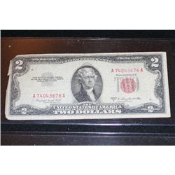 1953-B US Note $2, Red Seal, #A74043676A