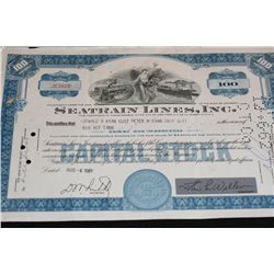 Seatrain Lines, Inc. Stock Certificate dated 1961