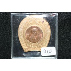 1970-D Gold Club Sparks, NV "Good Luck" token w/penny
