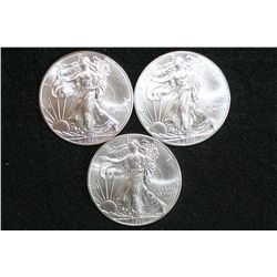 2012 Silver Eagle $1, lot of 3