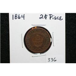 1864 Two Cent piece