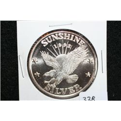 1992 Sunshine Silver Mining, .999 fine 1 oz.